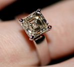 Asscher Cut Diamond Ring